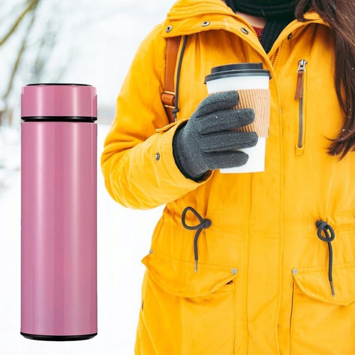 TERMOS KUBEK TERMICZNY Z WYŚWIETLACZEM LED TERMOS Z WYŚWIETLACZEM