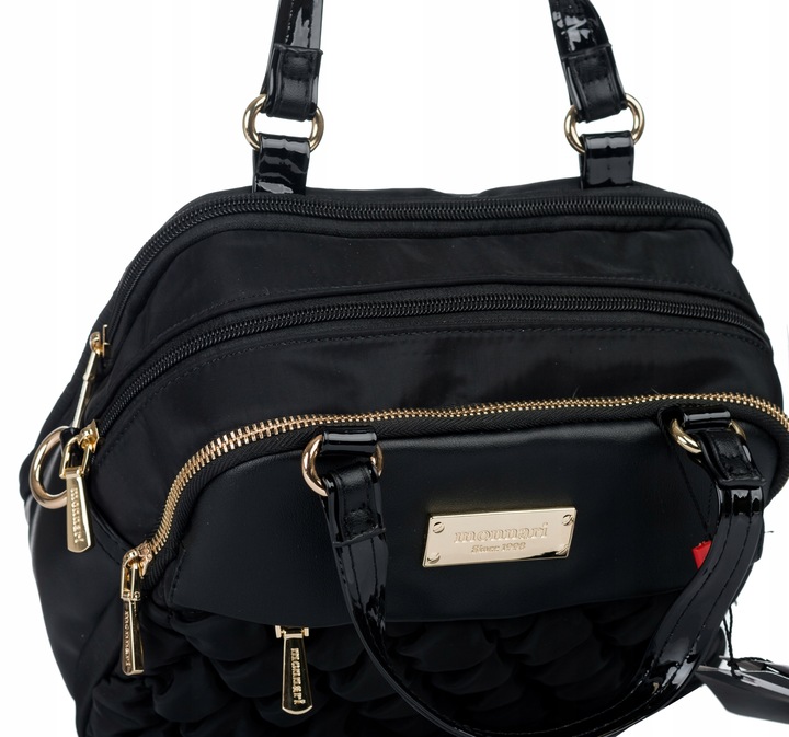 TOREBKA LISTONOSZKA MONNARI PIKOWANA SPORTOWA POJEMNA 3 KOMOROWA Czarny