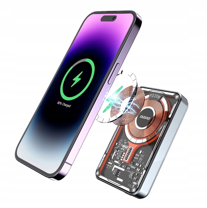 DUDAO POWERBANK BEZPRZEWODOWY 10000mAh 15W MAGSAFE DUŻY POJEMNY POWER BANK