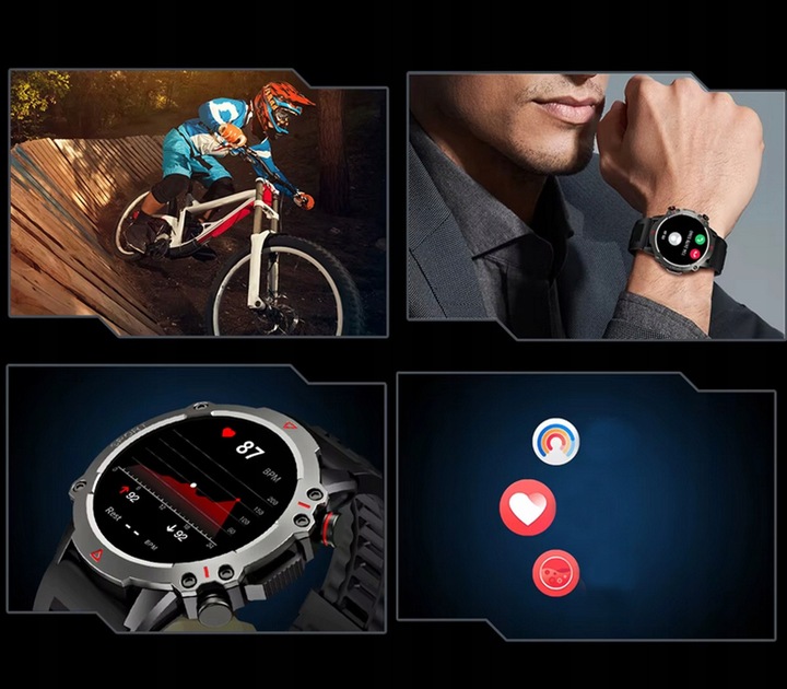 Smartwatch Dla Młodzieży Rozmowy Bluetooth Sport Pulsometr PL Menu