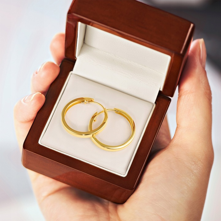 ZŁOTE KOLCZYKI KOŁA 585 22MM KÓŁKA 14K RYNNA