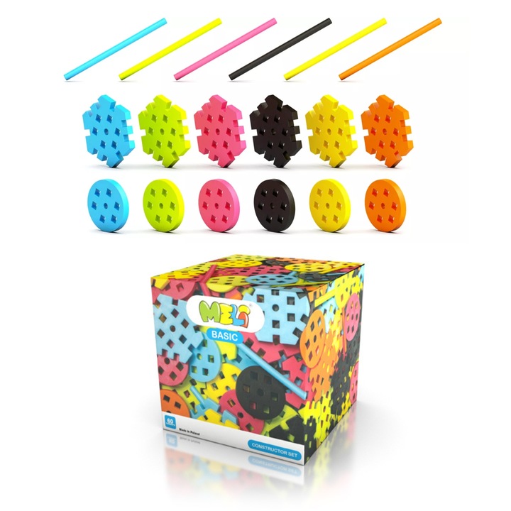 KLOCKI KONSTRUKCYJNE MELI Basic Constructor SET 60 EL ZESTAW UZUPEŁNIAJĄCY