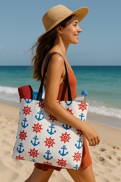 Mata plażowa z poduszką materac koc na kamieniste plaże, pianka o gr 1,5 cm