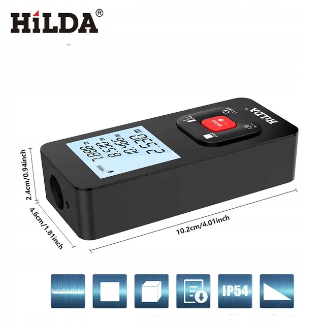 Dalmierz HILDA HD-S50 50M Miernik Odległości Cyfrowy Laserowy Akumulatorowy