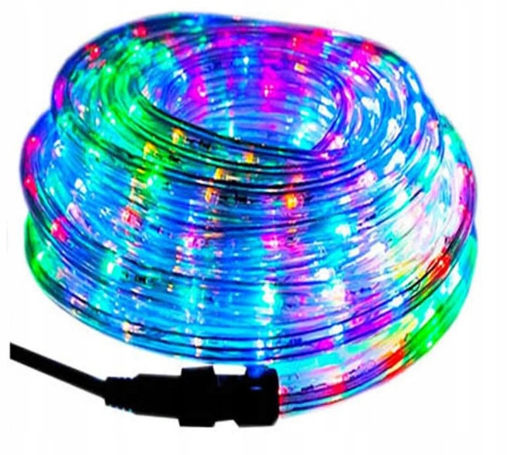 WĄŻ Świetlny 30m LED LAMPKI CHOINKOWE MULTIKOLOR KOLOROWY
