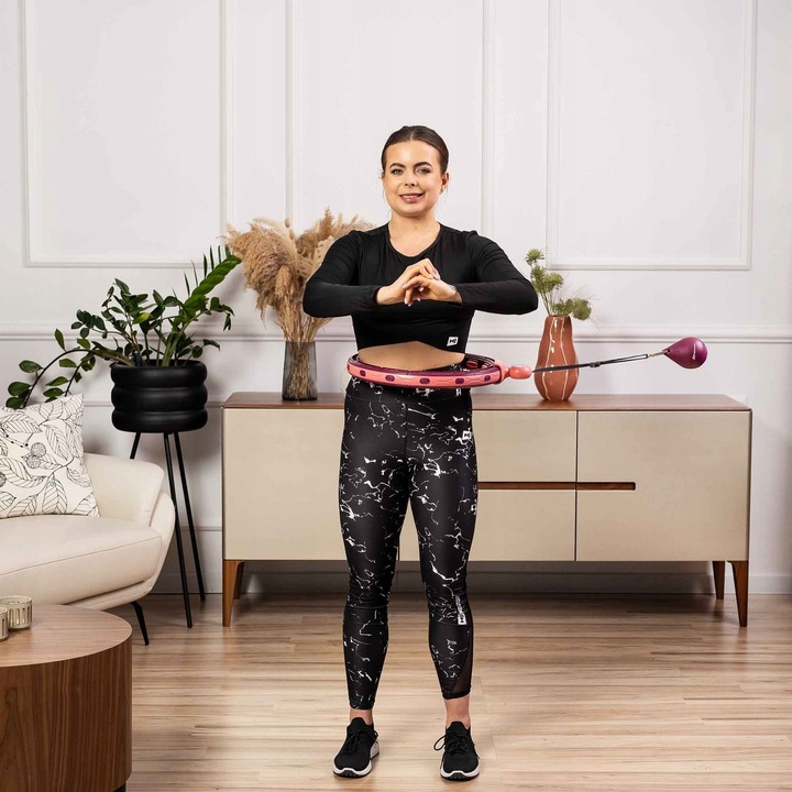 Hula hop z licznikiem obciążeniem odchudzające z wypustkami smart