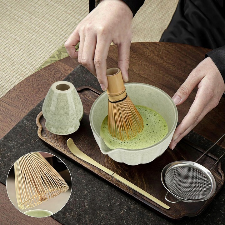 ZESTAW PREZENTOWY DO HERBATY MATCHA ZESTAW DO PARZENIA MATCHY 5 SZT.