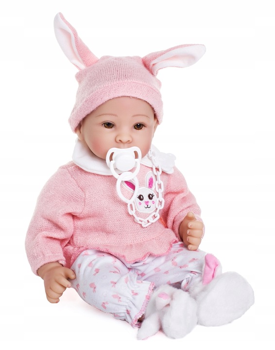 PACHNĄCA LALKA NIEMOWLAK BOBAS POLA Mówi Śpiewa po PL 40 cm + SMOCZEK