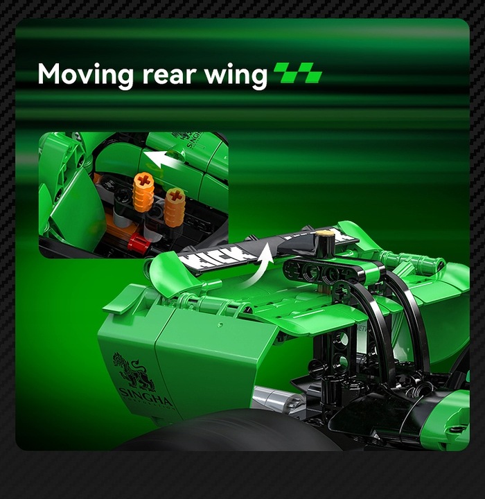 KLOCKI CADA F1 KICK SAUBER TEAM FORMUŁA 1 AUTO WYŚCIGOWE 2553 EL. SKALA 1:8