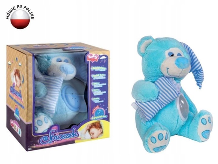 MIŚ ŚPIOSZEK NIEBIESKI 30CM
