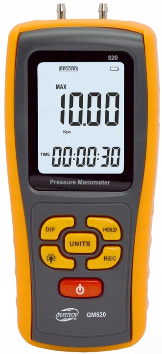 MANOMETR RÓŻNICOWY CYFROWY MIERNIK CIŚNIENIA TESTER PODCIŚNIENIA USB+ LCD