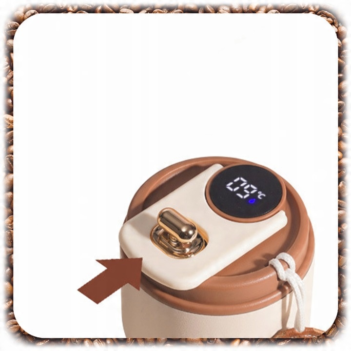 Kubek Termiczny Termos Kawa Herbata Wyświetlacz LED temperatura