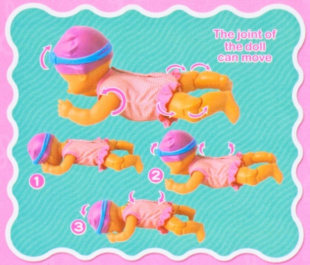 LALKA BOBAS PŁYWAJĄCA DO KĄPIELI RUCHOME STAWY WODOODPORNA DO WODY