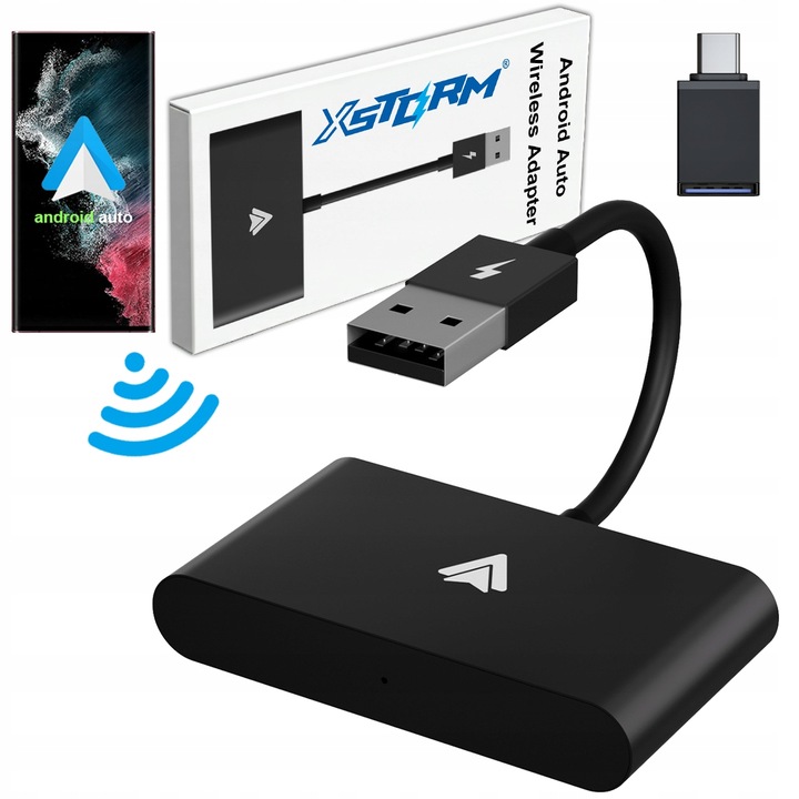 BEZPRZEWODOWY ANDROID AUTO ADAPTER XSTORM BT WIFI