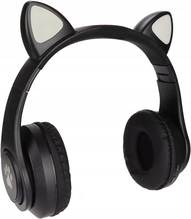 SŁUCHAWKI BEZPRZEWODOWE Z MIKROFONEM KOLOROWE KOCIE USZY LED DLA DZIECI