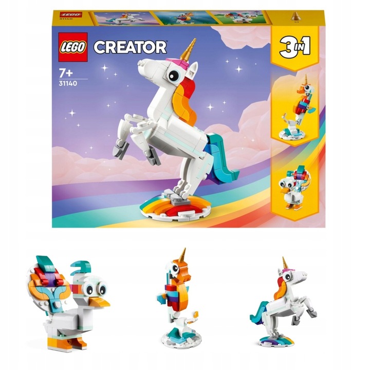 LEGO Creator 3 w 1 31140 Magiczny jednorożec