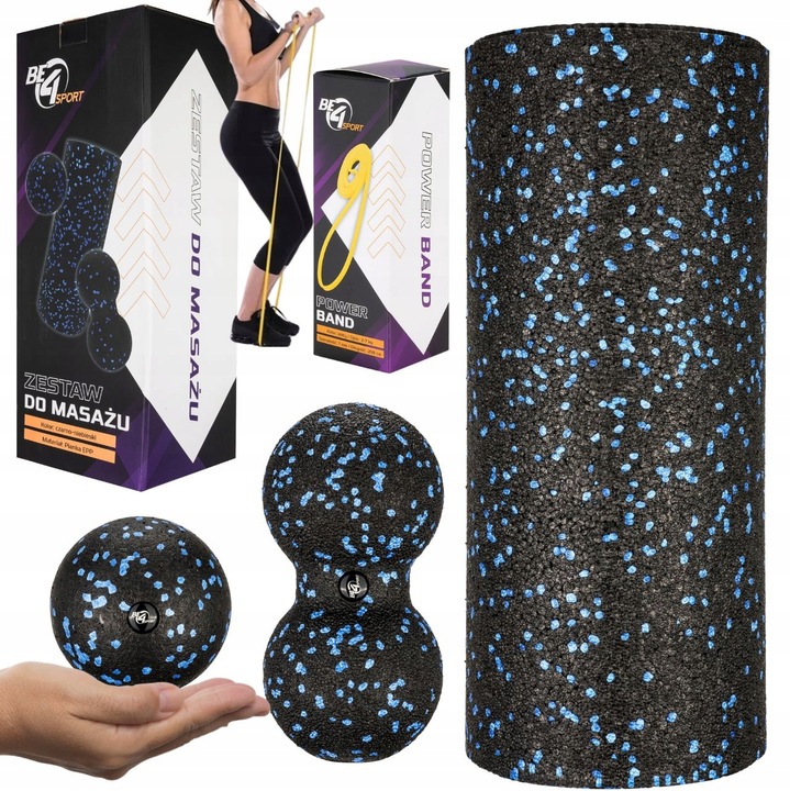 ZESTAW ROLLERÓW DO MASAŻU EPP 3W1 GRATIS GUMA OPOROWA POWER BAND OPÓR 2-7kg