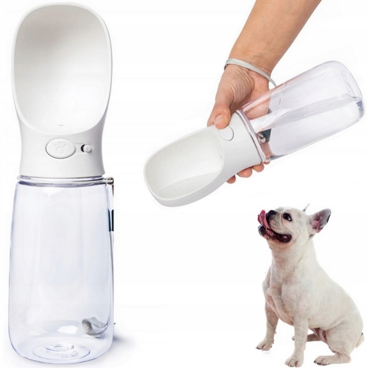 BUTELKA NA WODĘ DLA PSA BIDON POIDŁO MISKA 0,5L PRZENOŚNA SPACER TURYSTYCZN