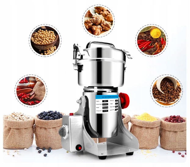 młynek do mielenia ziaren kawy przypraw zboża ziół elektryczny młyn 800g