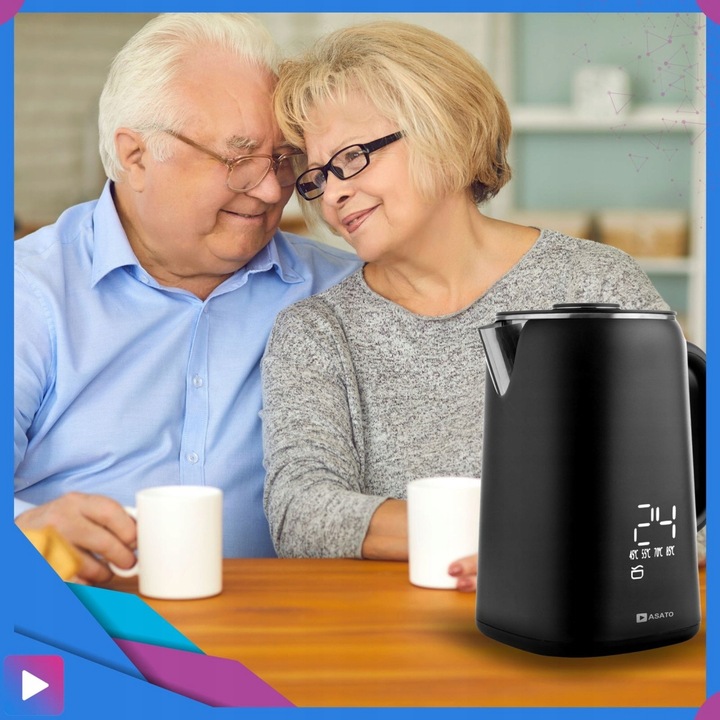 Czajnik Elektryczny z Wyświetlaczem 1,7L 1500W Regulacja Temperatury 5 tryb