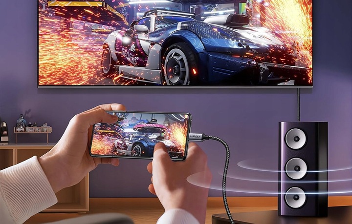 UGREEN KABEL PRZEWÓD THUNDERBOLT USB-C DO DISPLAYPORT 8K 60HZ W OPLOCIE 1M