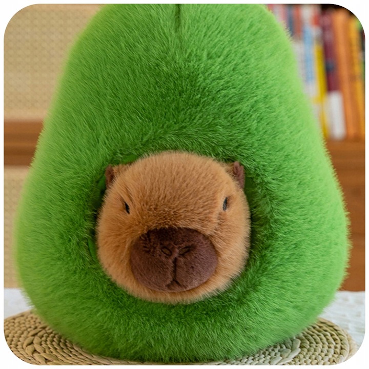 KAPIBARA W AWOKADO PLUSZAK ZABAWKA MASKOTKA PLUSZOWA PRZYTULANKA MIĘKKA 2W1