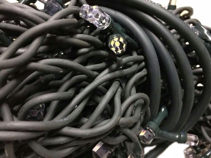 Kurtyna Świetlna LED 120 Sople Białe Ciepłe Flash Zewnętrzna IP44 8,7 m