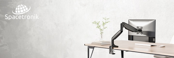 Uchwyt Uniwersalny Ramię na Monitor Spacetronik SPAS110S Srebrny USB A i C