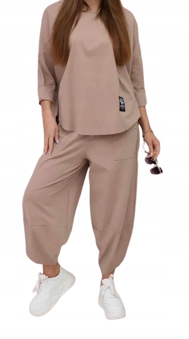 KOMPLET luźny ciemny niebieski