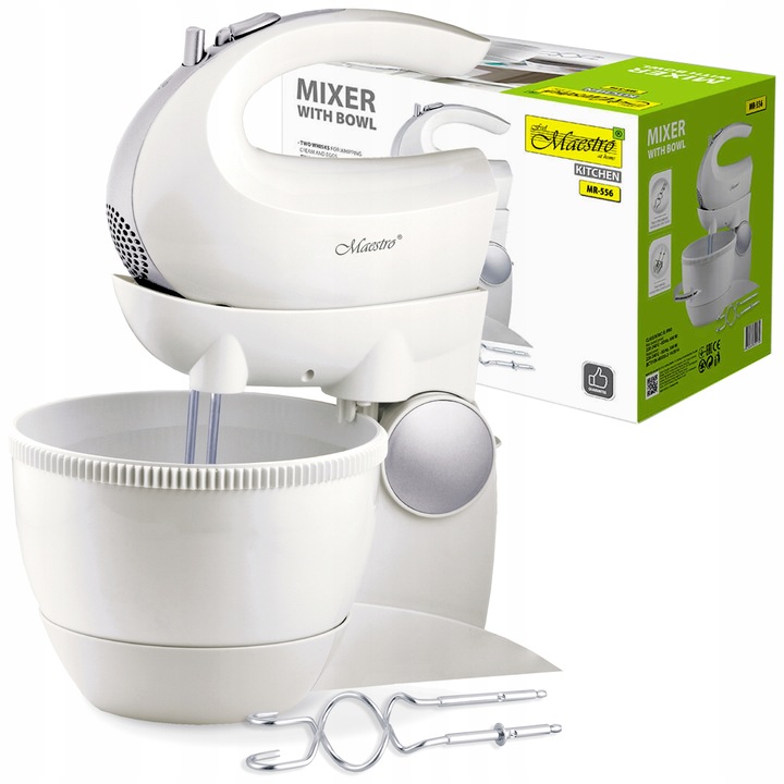 MOCNY Mikser MAESTRO Robot kuchenny Z MISĄ OBROTOWĄ 5 biegów TURBO 600W