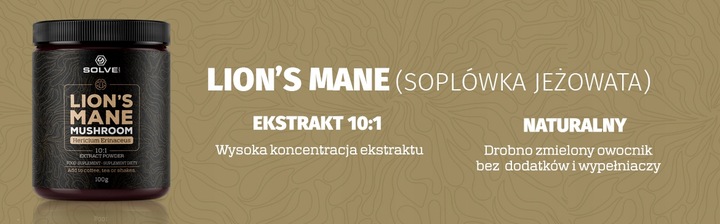 LION'S MANE 10:1 SOPLÓWKA JEŻOWATA 30G SOLVE LABS