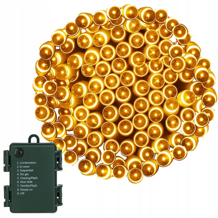 LAMPKI CHOINKOWE 100LED ZEWNĘTRZNE WEWNĘTRZNE 10m BIAŁE CIEPŁE ŚWIĄTECZNE