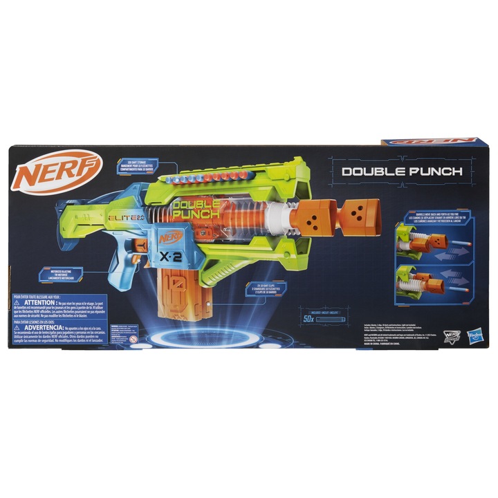 Hasbro Nerf Elite - Wyrzutnia Double Punch + strzałki F6363