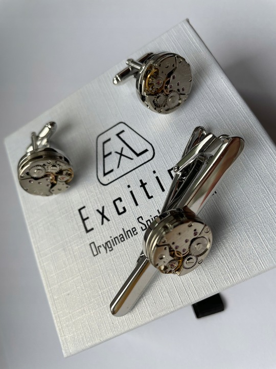 Srebrne spinki do mankietów Samolot