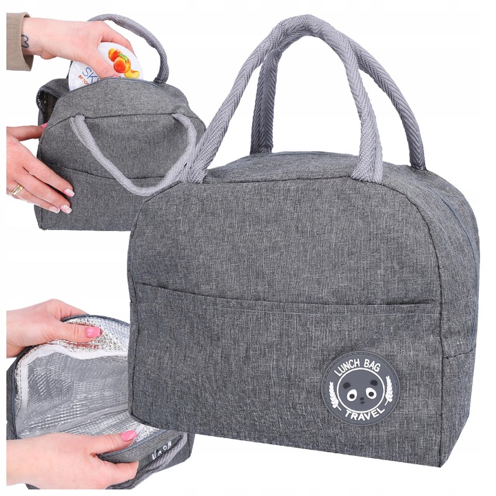 TORBA TERMICZNA śniadaniowa do pracy na jedzenie lunch torebka plażowa