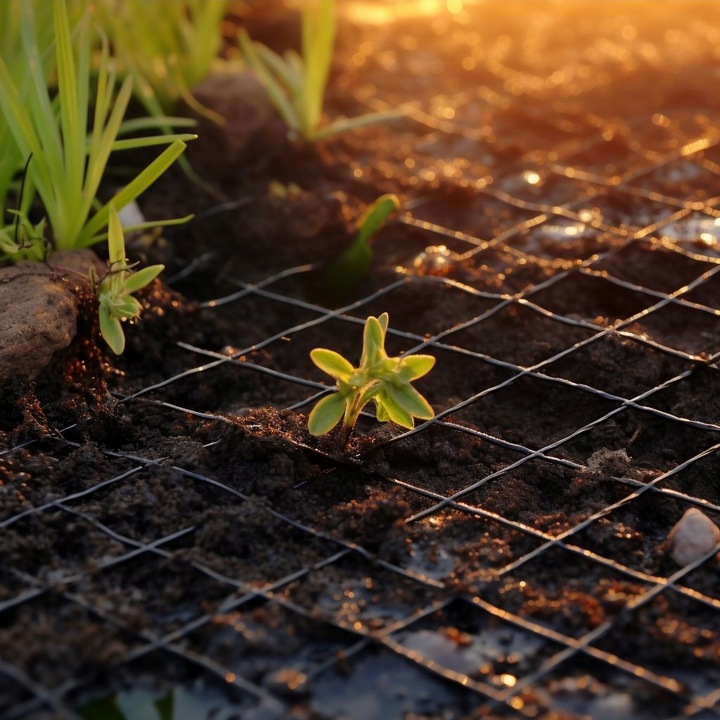 SIATKA NA KRETY 1x100m 30g/m2 POD TRAWNIK PRZECIW KRETOM NORNICE 50x KOŁKI