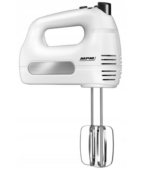 Solidny Mikser Ręczny MPM Robot Kuchenny 300W Chromowane Mieszadła