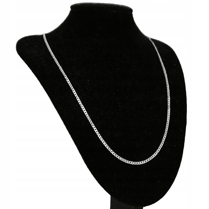 SREBRNY ZESTAW KOMUNIJNY ŁAŃCUSZEK 45CM I MEDALIK