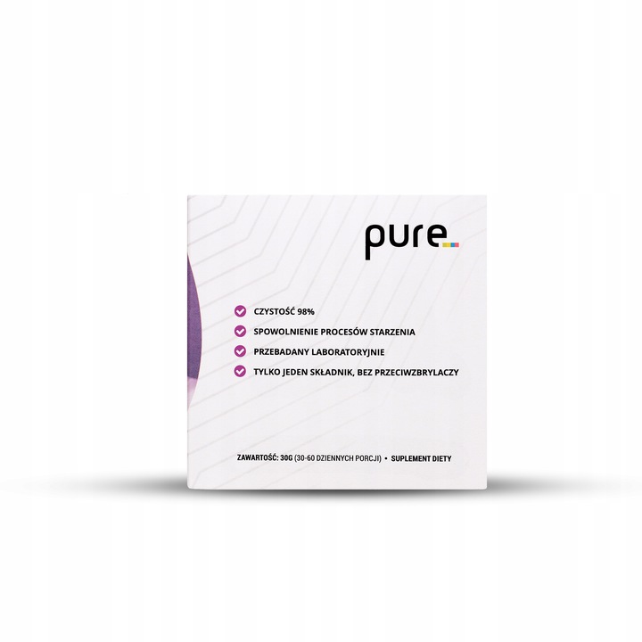 PURE RESWERATROL, 98% czystości, proszek 100 gram