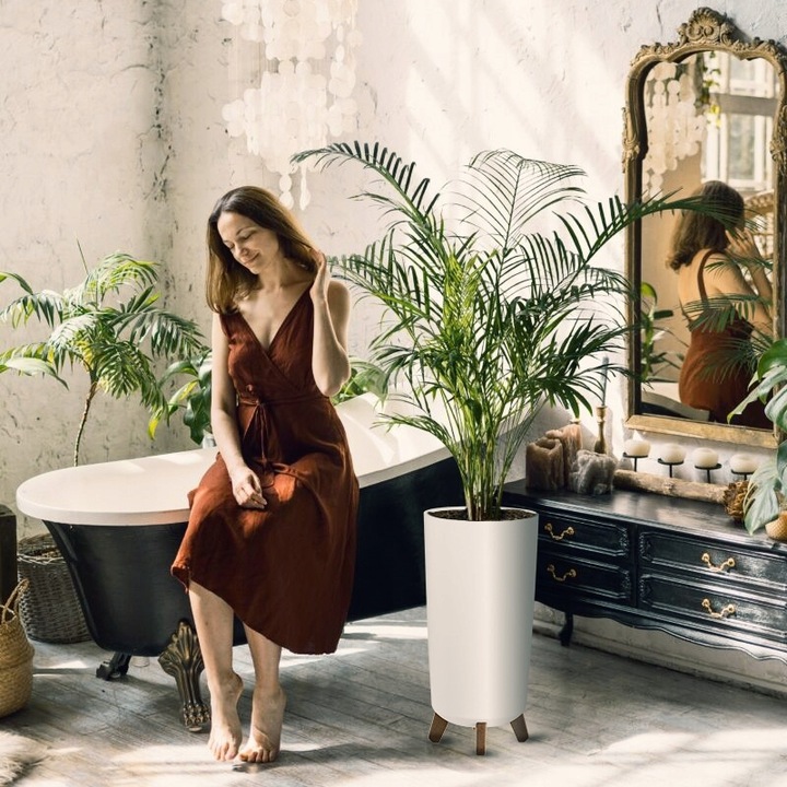 DONICA DONICZKA WYSOKA KWIETNIK STOJĄCY NA NÓŻKACH DO DOMU OGRODOWA BIAŁA