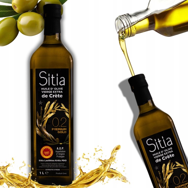 Oliwa z Oliwek Extra Virgin Grecka Sitia 02 Premium 1L data ważności 05/27