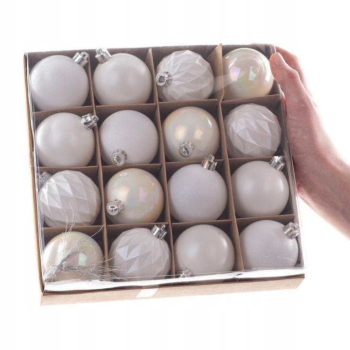 BOMBKI CHOINKOWE NIETŁUKĄCE BOMBKA NA CHOINKĘ OZDOBY ŚWIĄTECZNE ZESTAW 16x