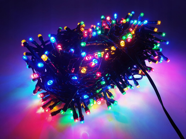 LAMPKI CHOINKOWE 200LED TIMER lampek Zewnętrzne CHOINKĘ CHOINKA KOLOROWE