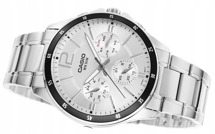 ZEGAREK MĘSKI CASIO ELEGANCKI DO KOSZULI GARNITURU NA RĘKE BRANSOLECIE BOX