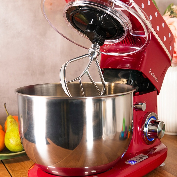ROBOT PLANETARNY MIKSER KALORIK PODGRZEWANA MISA 5L 1400W-2500W RETRO LED