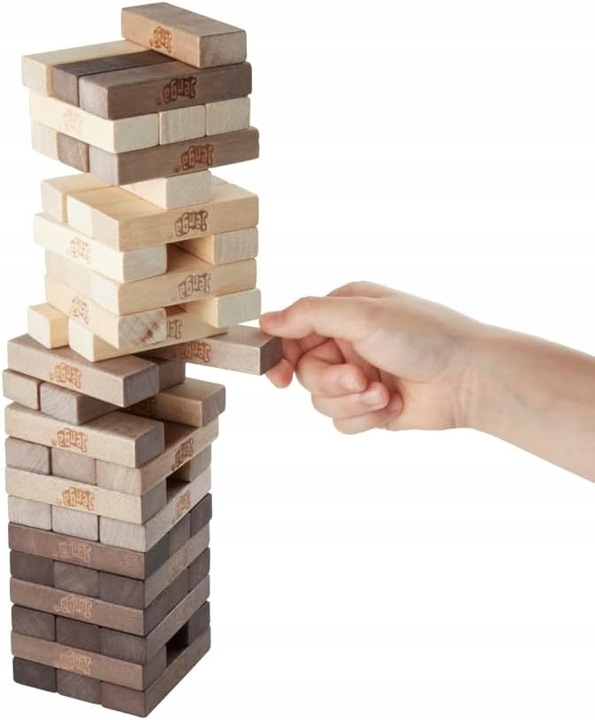 GRA JENGA ORYGINALNA HASBRO RUSTIC chwiejąca wieża gra zręcznościowa +6 lat