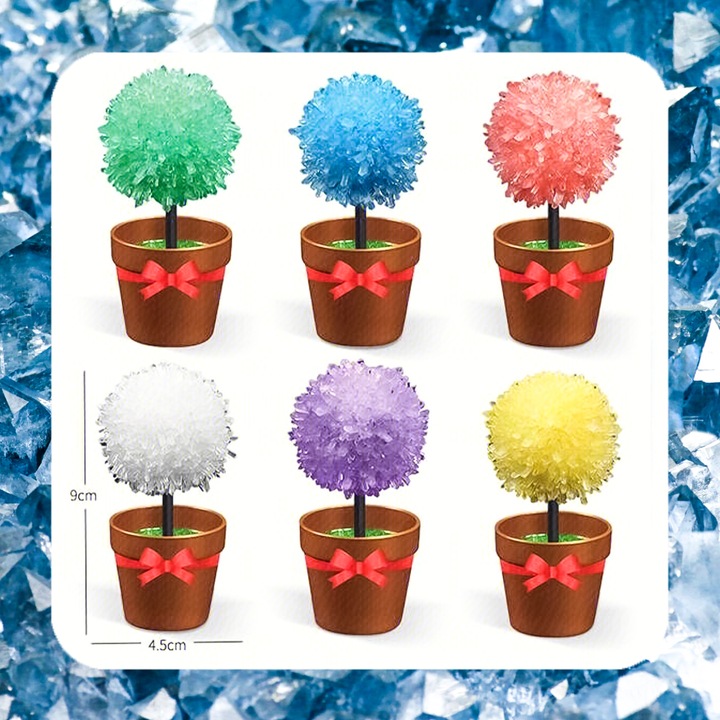 HODOWLA KRYSZTAŁÓW KRYSZTAŁY Eksperyment Edukacyjny 6 Drzewek Zestaw XXL