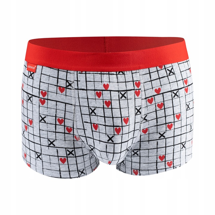 Kolorowe bokserki męskie SERCA SOXO prezent dla chłopaka na WALENTYNKI r. L