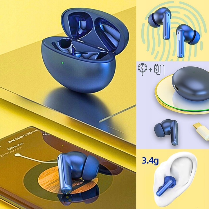 SŁUCHAWKI BEZPRZEWODOWE DOUSZNE ANC + ENC XY-70 DWA MIKROFONY WODOODPORNE