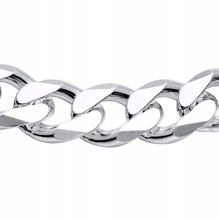 Srebrna Bransoletka Pancerka pr. 925 SREBRO Męska Diamentowana 6mm + GRATIS